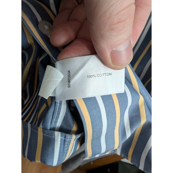 Orvis Shirt Mens Medium Brown Yellow Window Pane Plaid Long Sleeve Button Up M - Picture 5 of 16